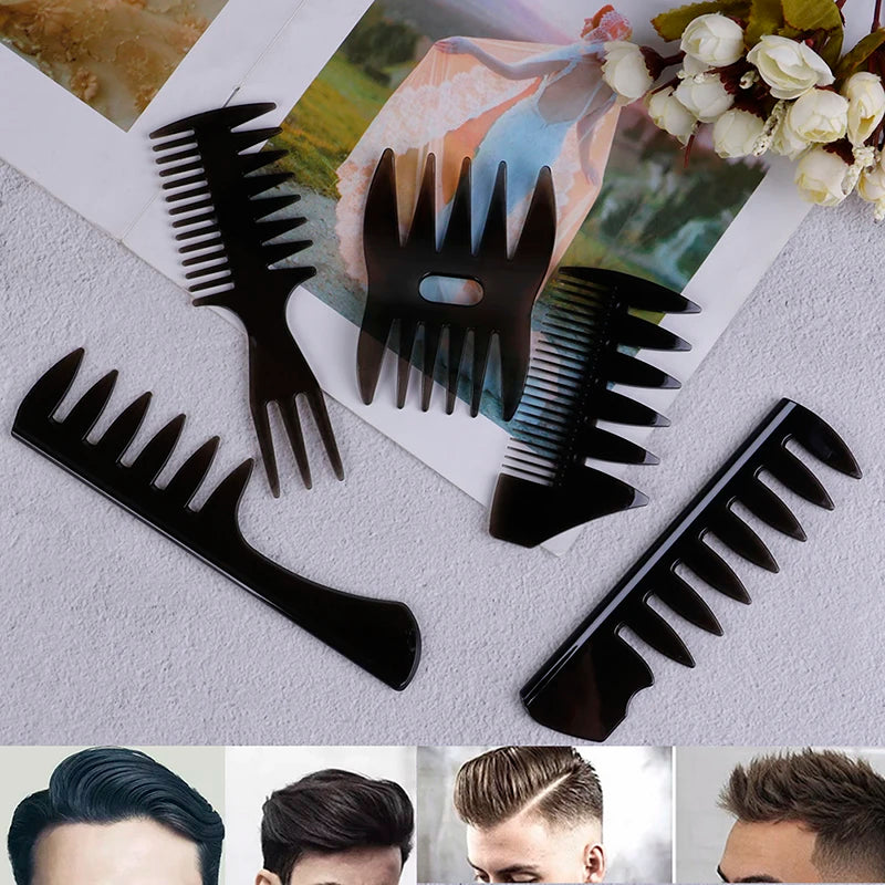 Black Wide Tooth Professional Hair Cutting Dyeing Comb Hairbrush Hair Brush Comb Home Use Salon Hairdressing Combs