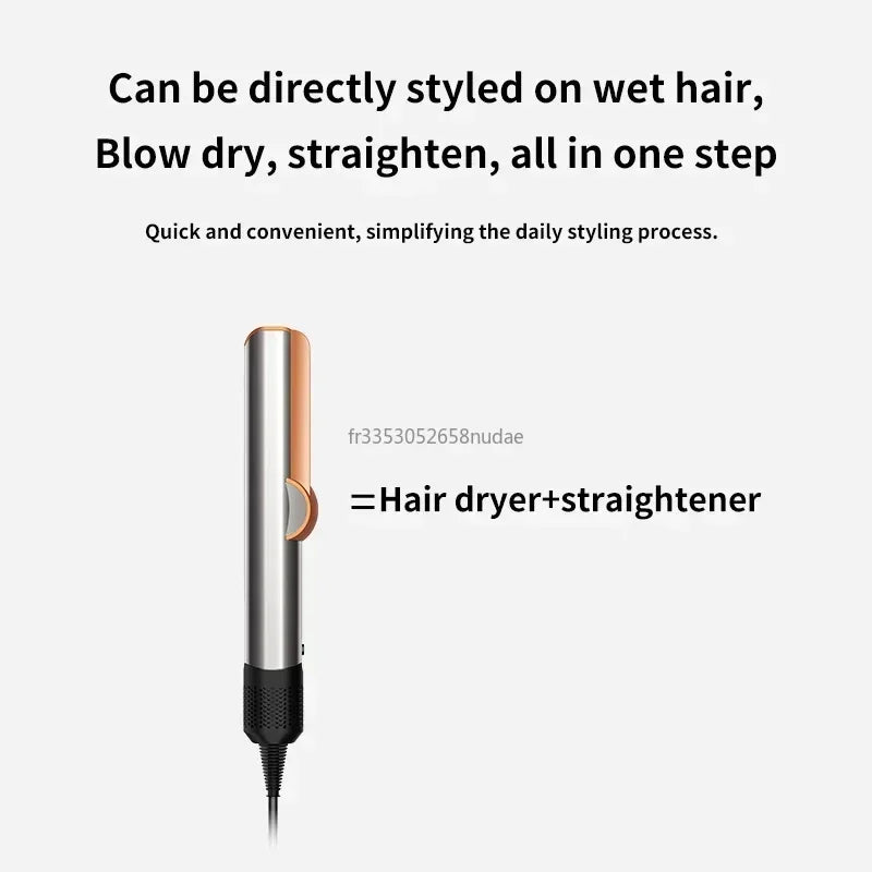 2 IN 1 Professional Hair Straightener & Hair Dryer Heat-Up Hair Flat Iron, Negative Ion Iron Long-Lasting Styling Tool
