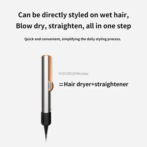 2 IN 1 Professional Hair Straightener & Hair Dryer Heat-Up Hair Flat Iron, Negative Ion Iron Long-Lasting Styling Tool