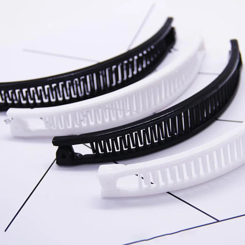 1PC Plastic Hair Clips Comb Banana Shaped Women Girls Hairpins For Party Birthday Headdress Hair Clip Comb Hair Accessories